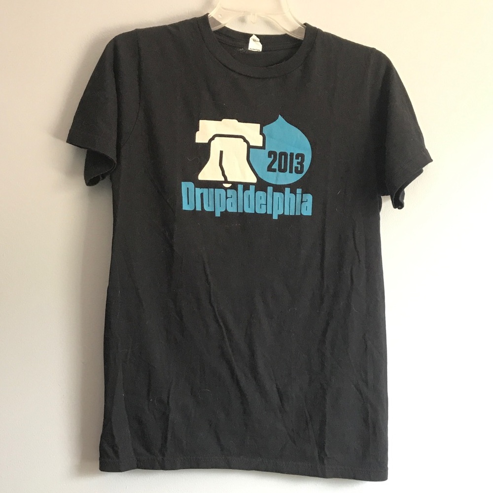 Drupaldelphia 2013 Black T-Shirt Anvil S